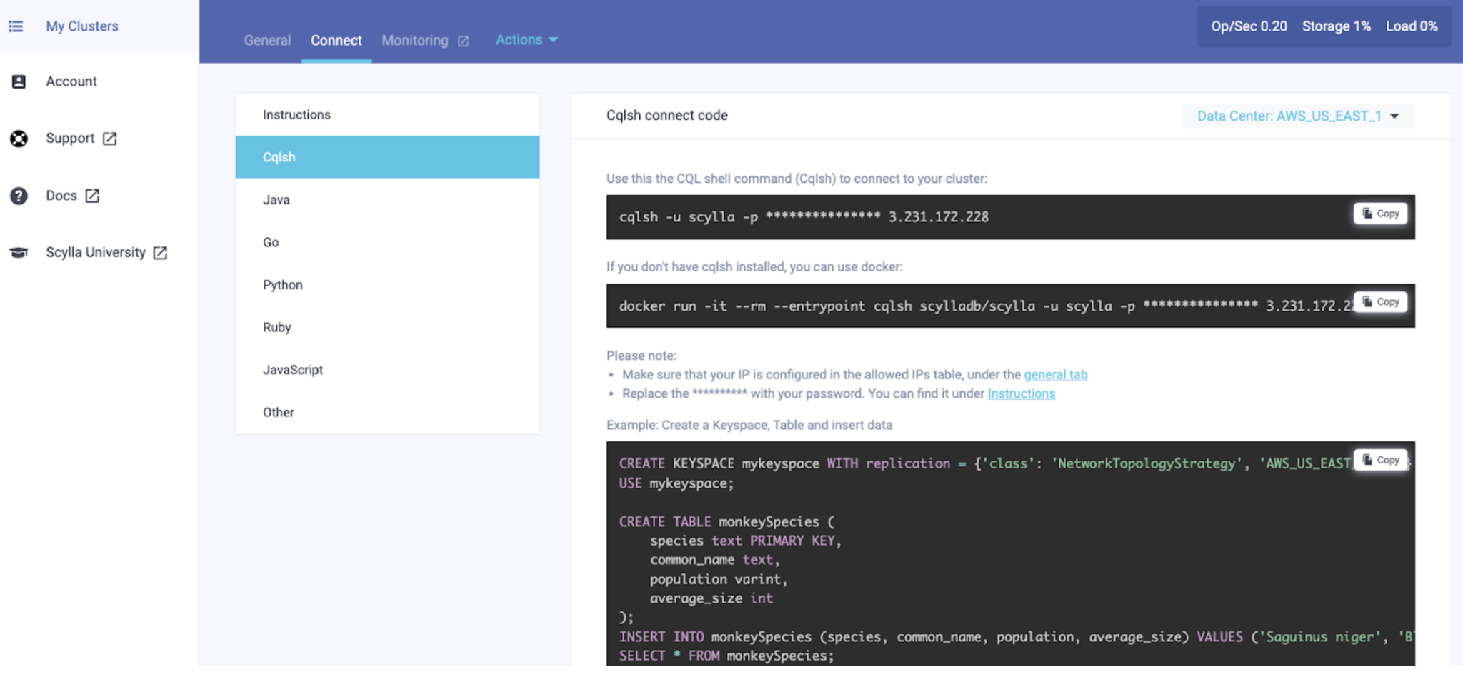 Getting Started With Scylladb Cloud Using Node.js Part 1 - Scylladb